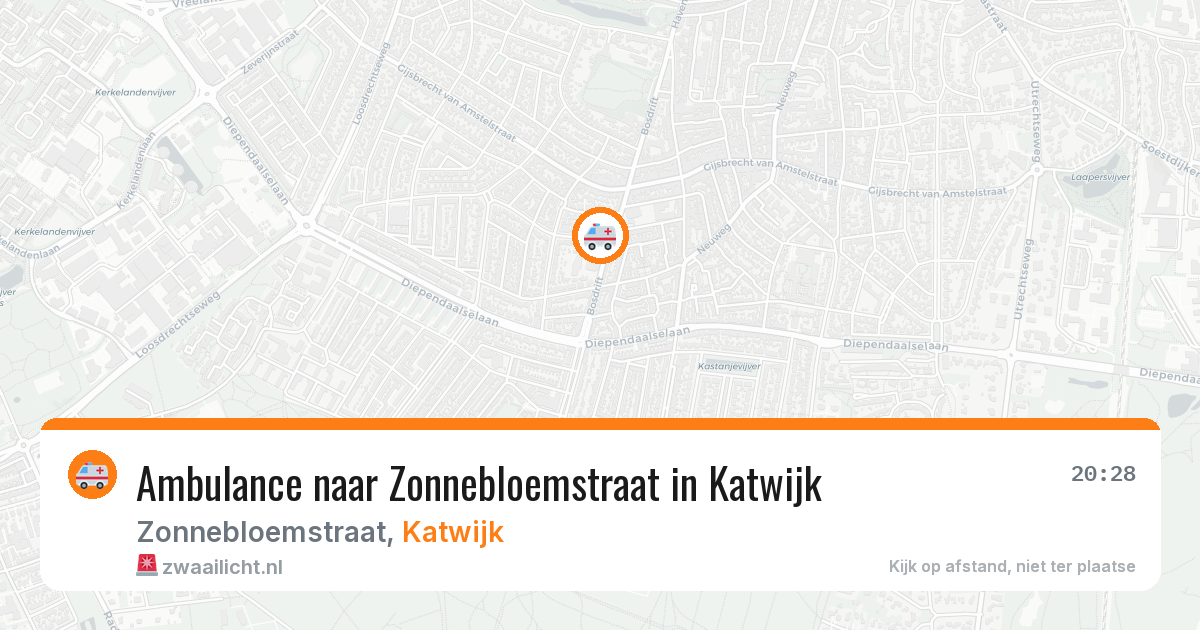 Ambulance naar Zonnebloemstraat in Katwijk — 29 jan 2026