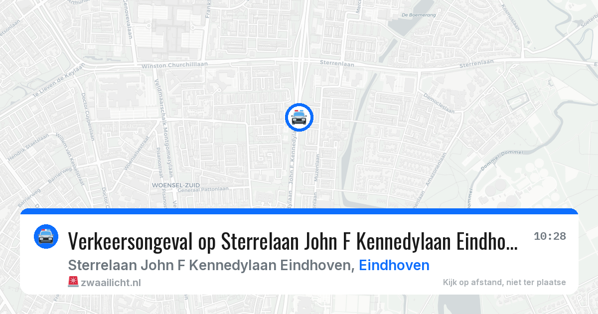 Verkeersongeval op Sterrelaan John F Kennedylaan Eindhoven in Eindhoven — 11 jun 2026