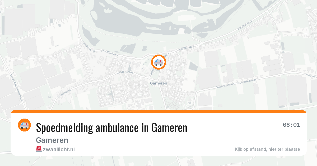 Spoedmelding ambulance in Gameren — 25 mei 2026