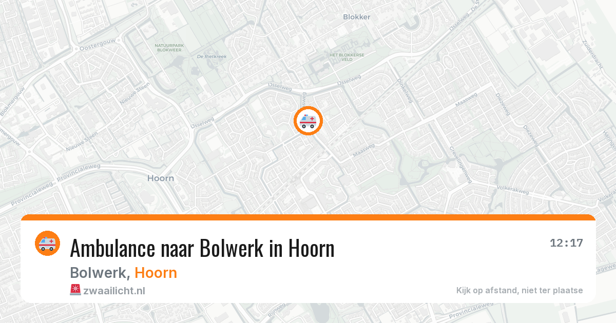 Ambulance naar Bolwerk in Hoorn — 29 jan 2026
