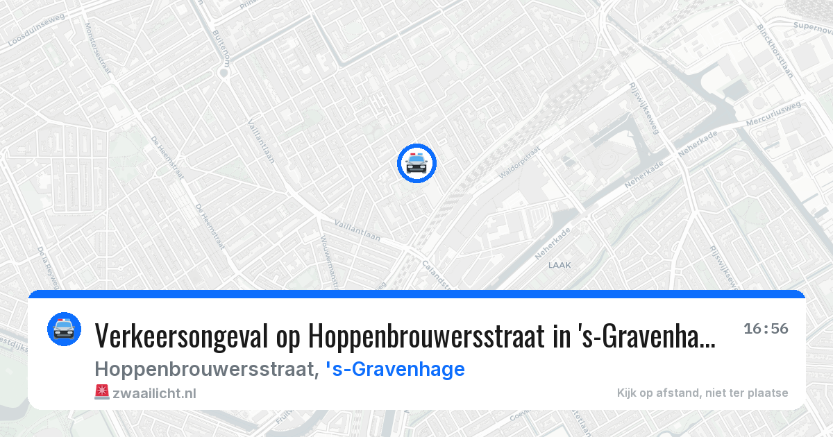 Verkeersongeval op Hoppenbrouwersstraat in 's-Gravenhage — 15 jun 2026