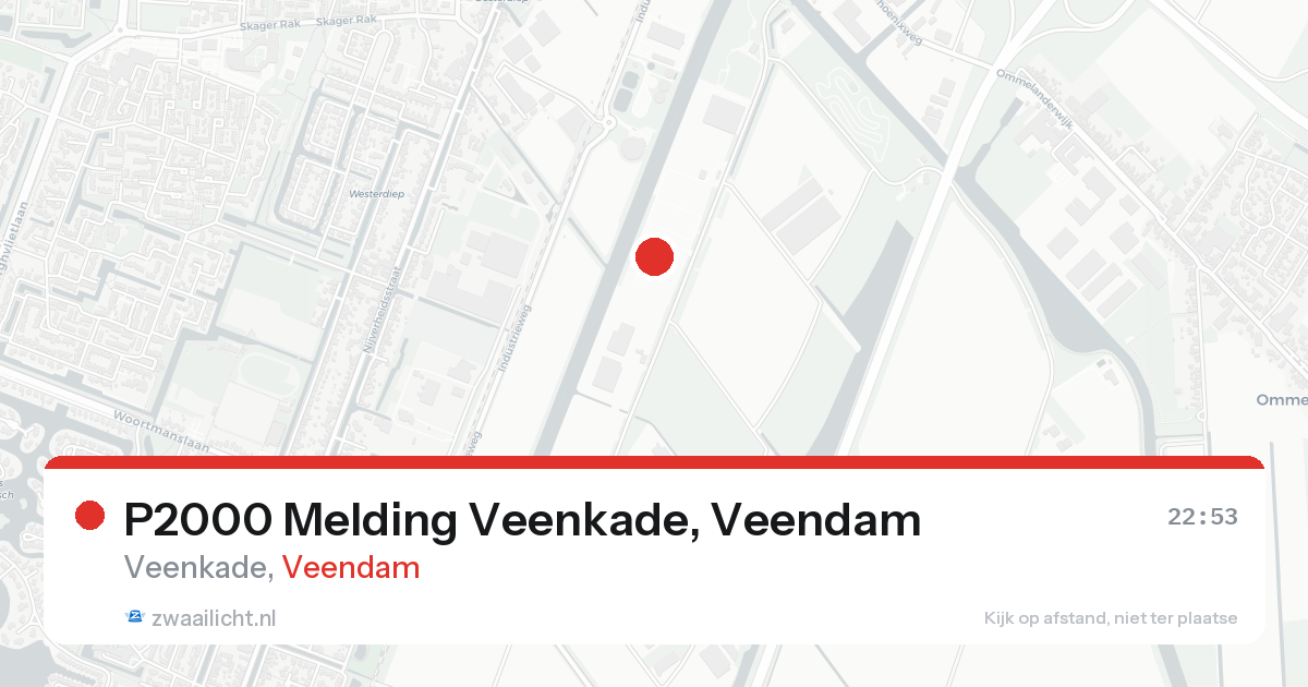 P2000 Melding Veenkade, Veendam — 20 aug 2026