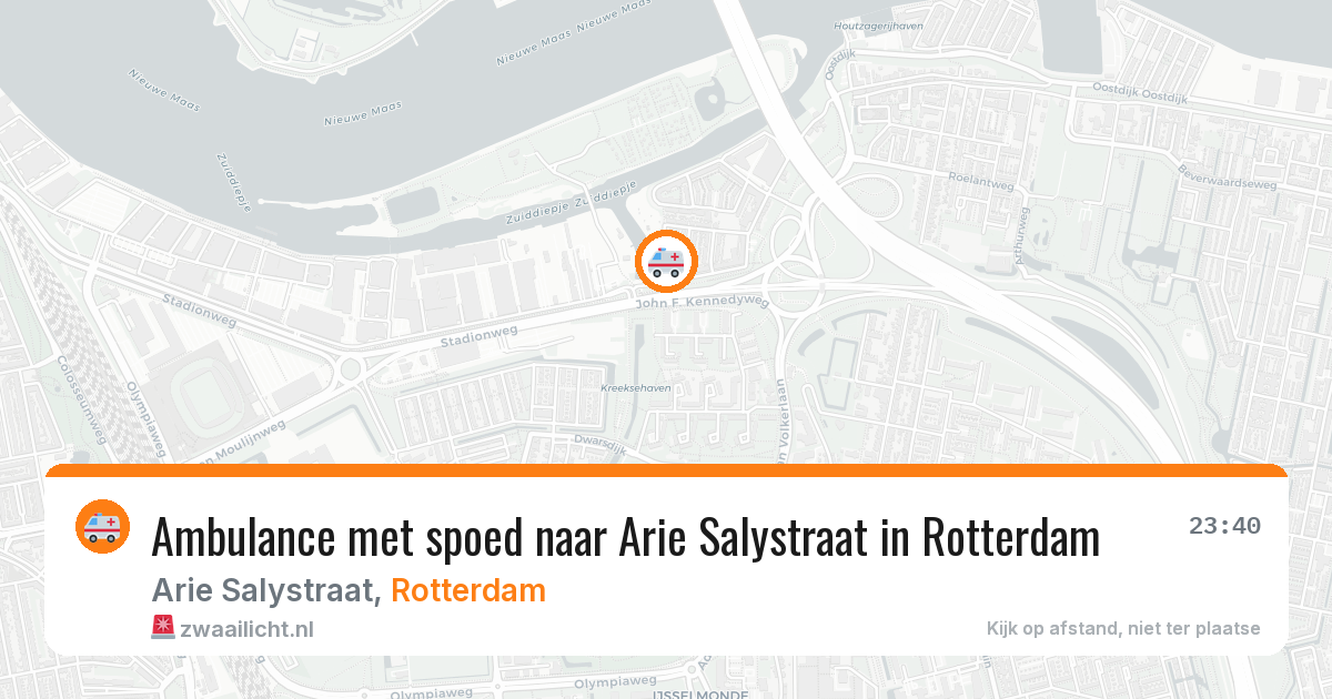 Ambulance met spoed naar Arie Salystraat in Rotterdam — 11 mrt 2026