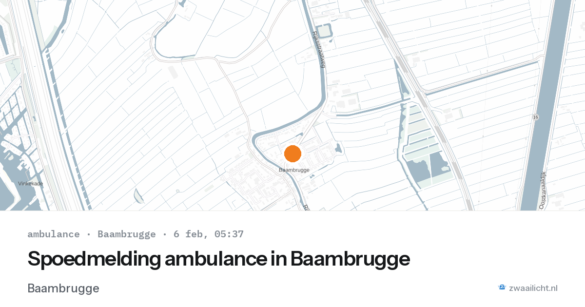Spoedmelding ambulance in Baambrugge — 6 feb 2026