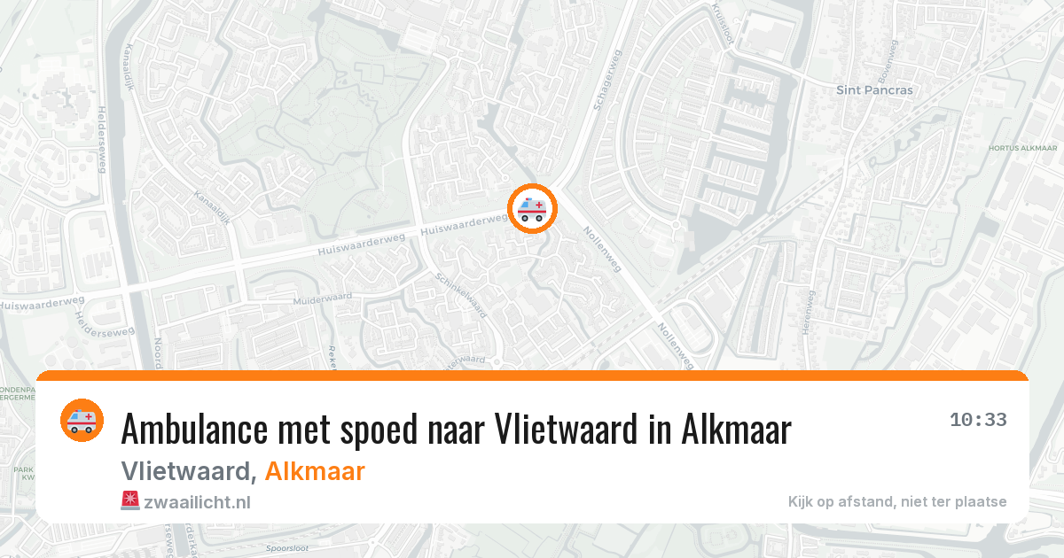 Ambulance met spoed naar Vlietwaard in Alkmaar — 17 mei 2026