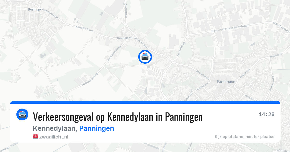 Verkeersongeval op Kennedylaan in Panningen — 24 apr 2026