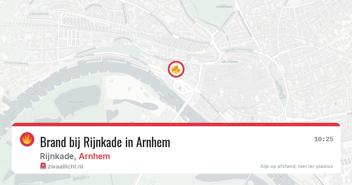 Brand bij Rijnkade in Arnhem — 27 jun 2026