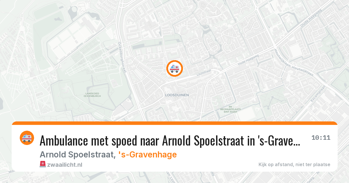 Ambulance met spoed naar Arnold Spoelstraat in 's-Gravenhage — 29 jan 2026