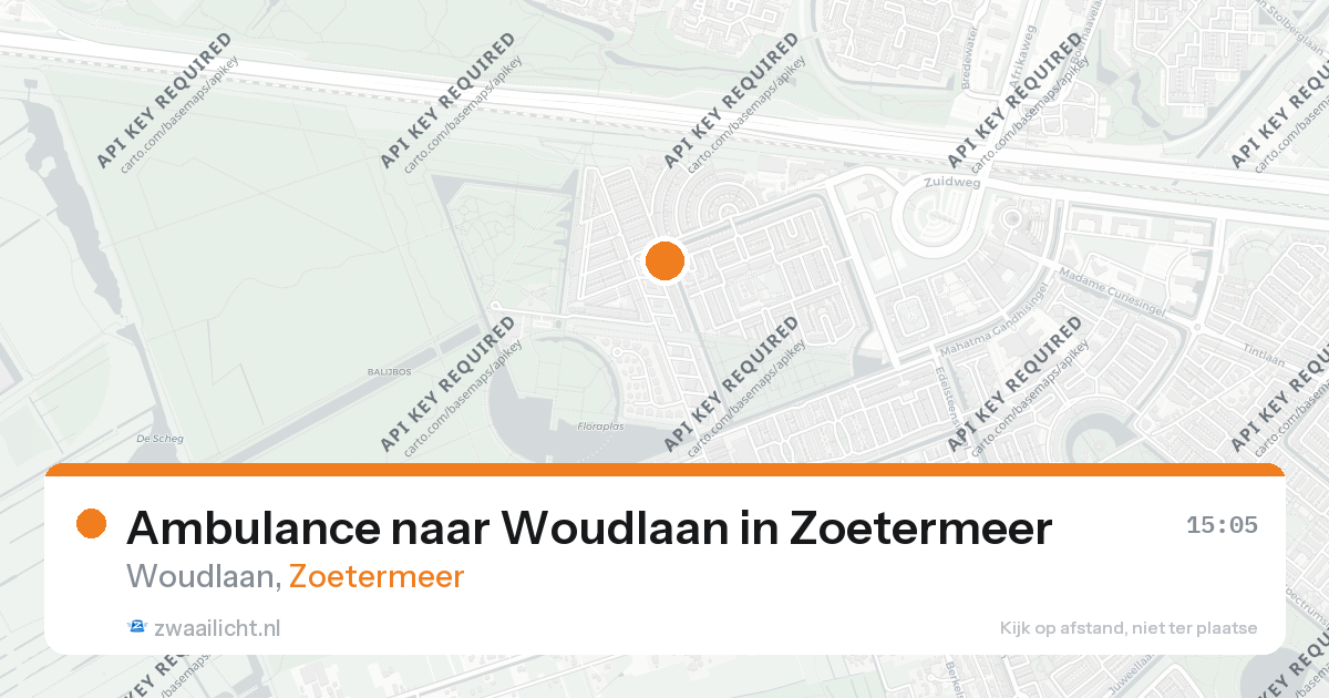 Ambulance naar Woudlaan in Zoetermeer — 26 aug 2026