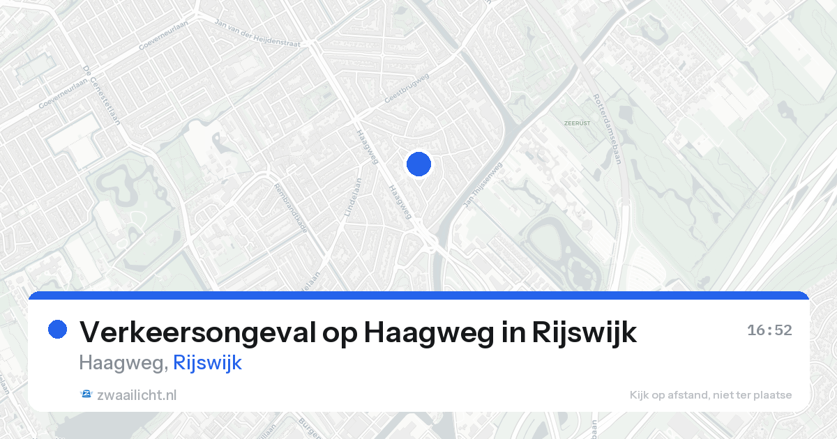 Verkeersongeval op Haagweg in Rijswijk — 13 apr 2026