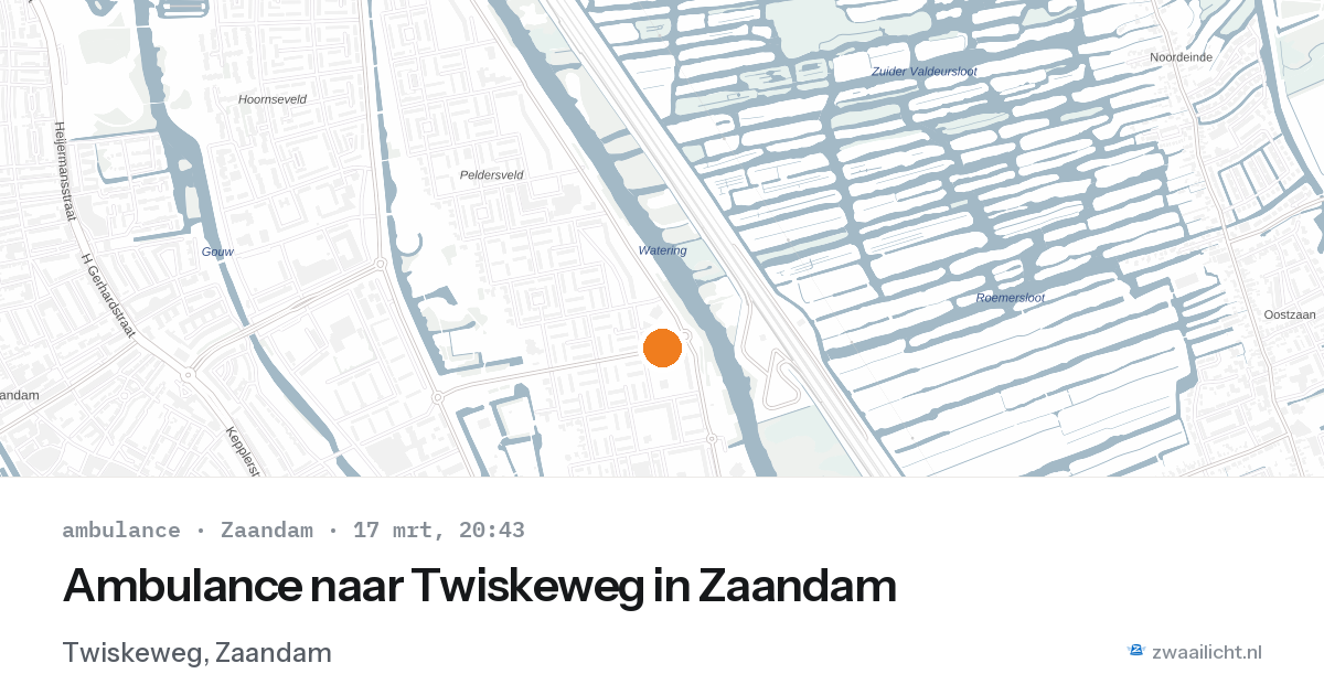 Ambulance naar Twiskeweg in Zaandam — 17 mrt 2026