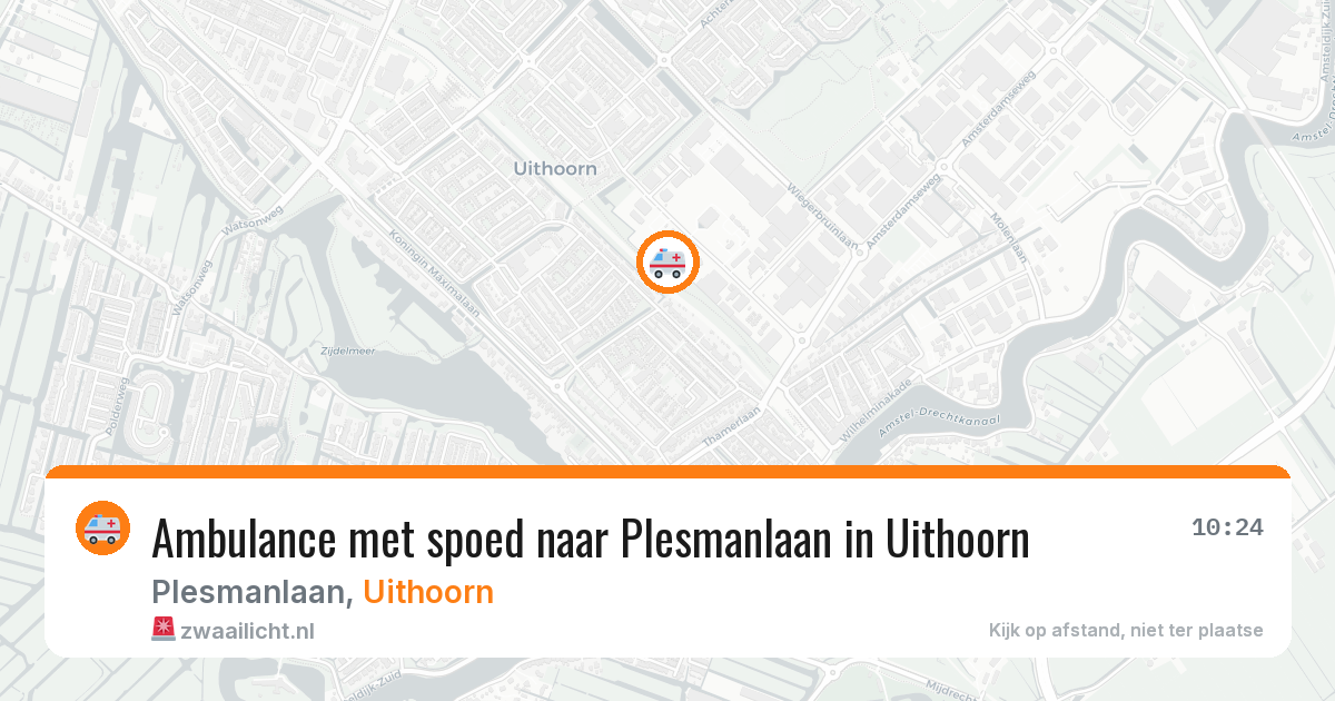 Ambulance met spoed naar Plesmanlaan in Uithoorn — 4 jul 2026