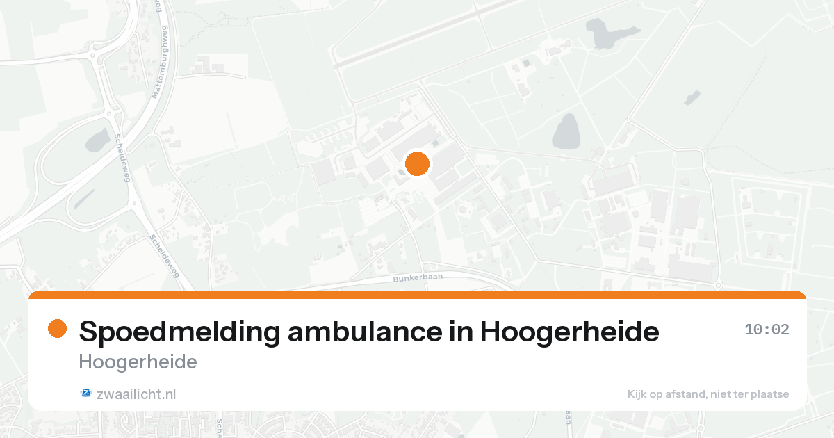 Spoedmelding ambulance in Hoogerheide — 17 aug 2026