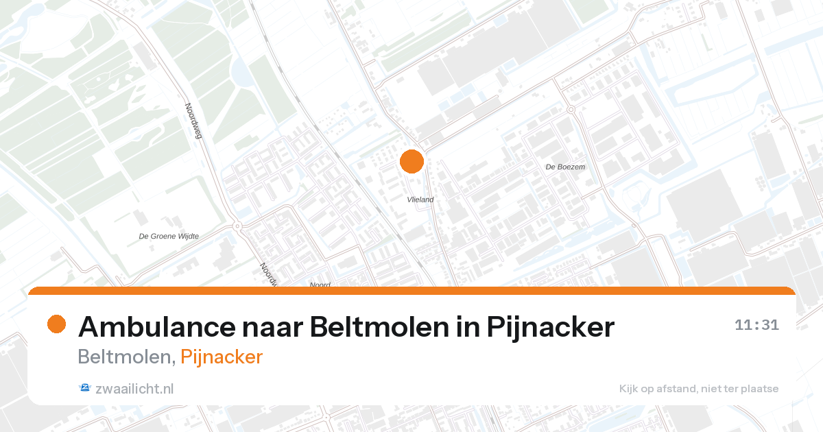 Ambulance naar Beltmolen in Pijnacker — 12 mrt 2026