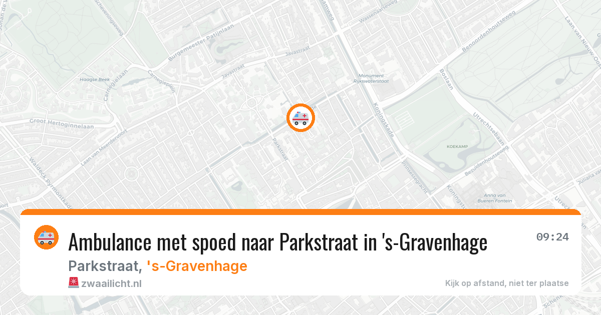 Ambulance met spoed naar Parkstraat in 's-Gravenhage — 30 jan 2026
