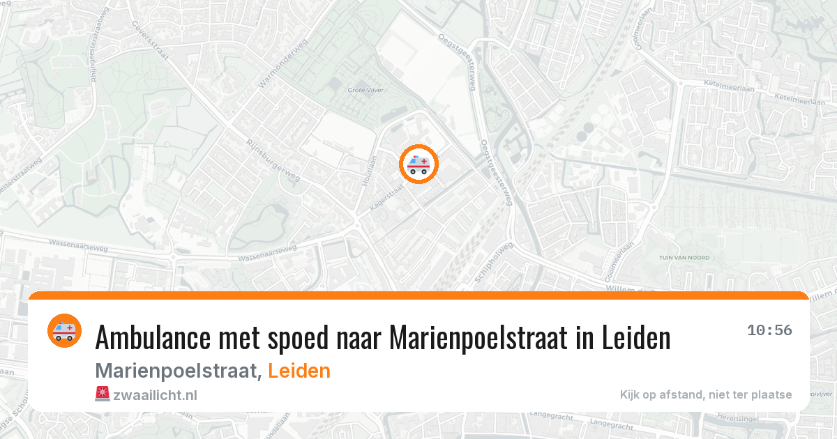 Ambulance met spoed naar Marienpoelstraat in Leiden — 2 aug 2026