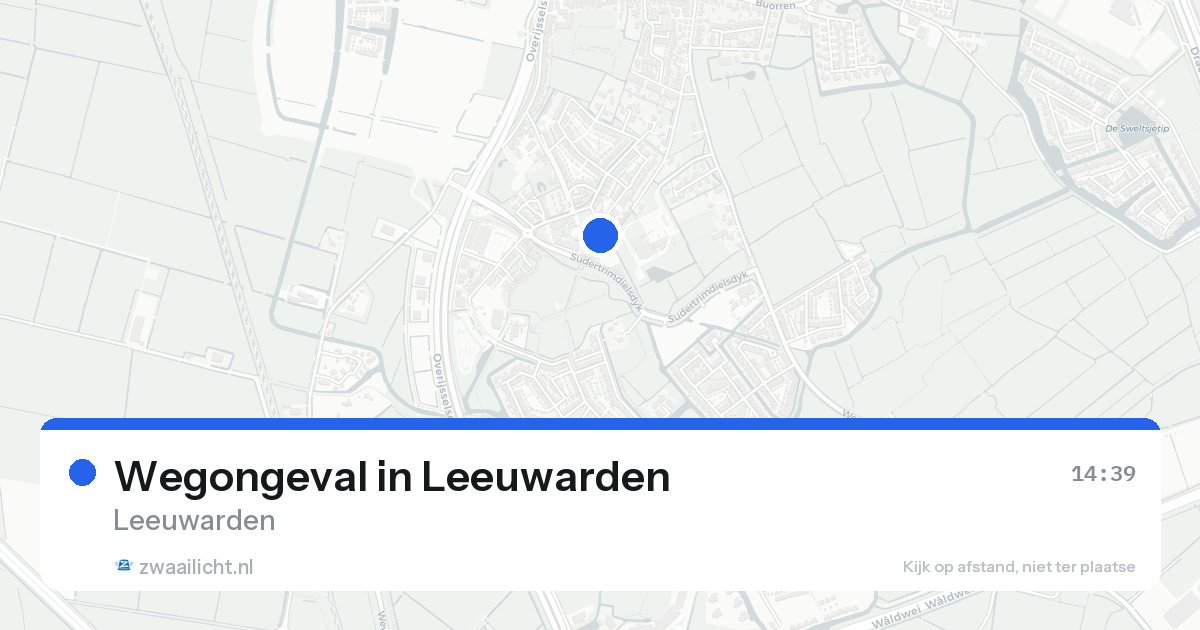 Wegongeval in Leeuwarden — 25 aug 2026