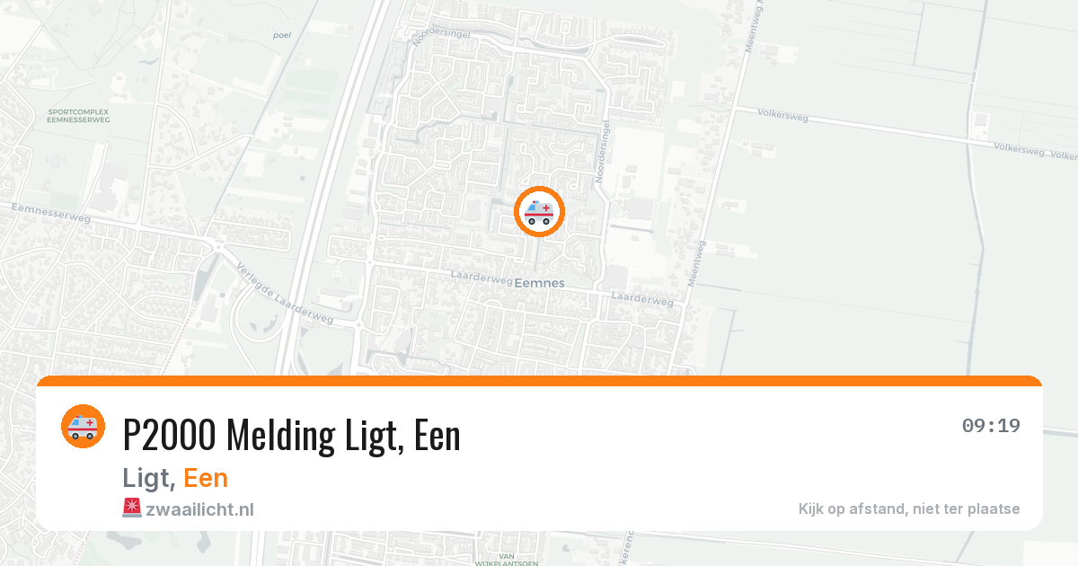 P2000 Melding Ligt, Een — 29 jan 2026