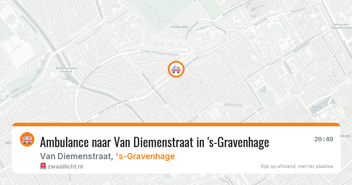 Ambulance naar Van Diemenstraat in 's-Gravenhage — 4 aug 2026