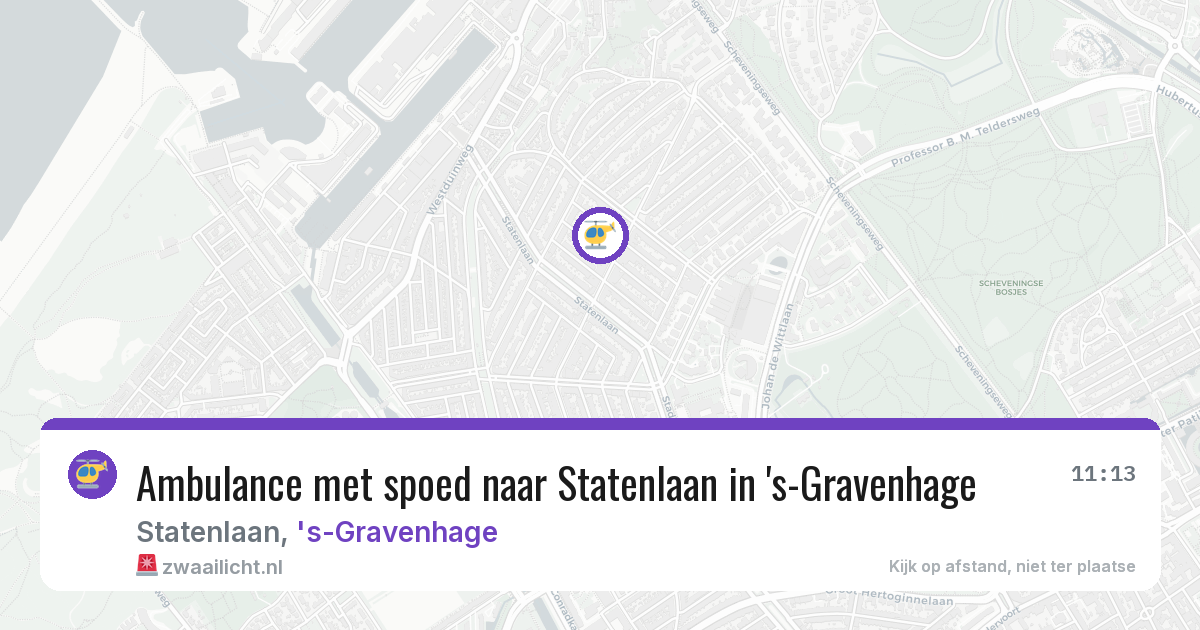 Ambulance met spoed naar Statenlaan in 's-Gravenhage — 29 jan 2026