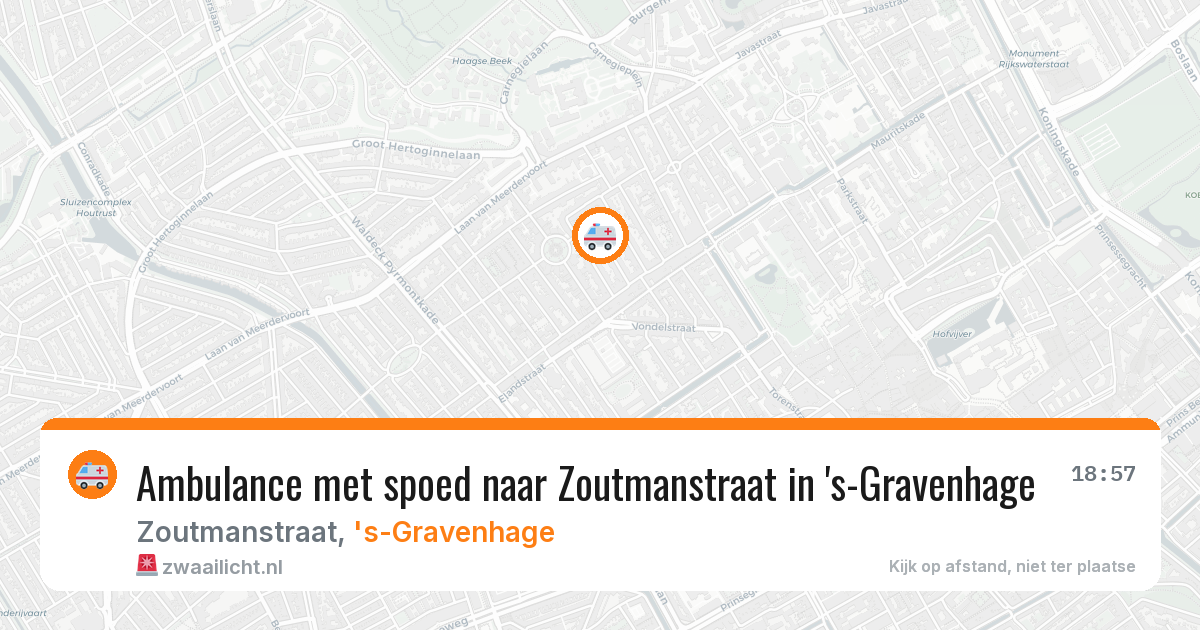 Ambulance met spoed naar Zoutmanstraat in 's-Gravenhage — 9 jun 2026