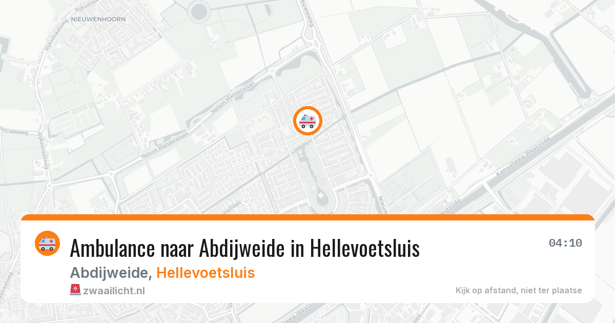 Ambulance naar Abdijweide in Hellevoetsluis — 15 jun 2026