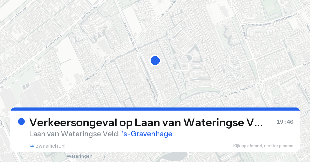 Verkeersongeval op Laan van Wateringse Veld in 's-Gravenhage — 22 mrt 2026