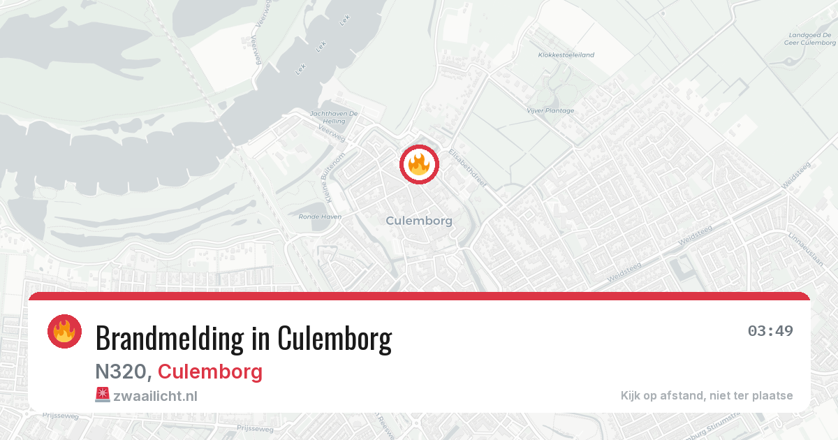 Brandmelding in Culemborg — 28 jun 2026