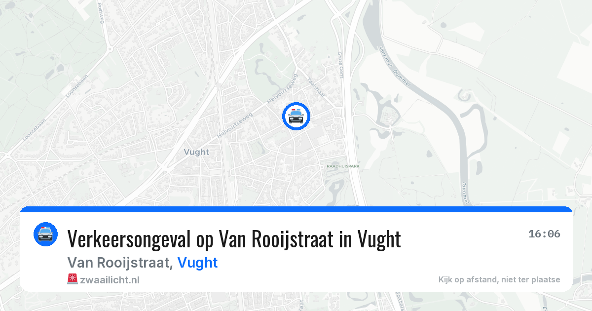 Verkeersongeval op Van Rooijstraat in Vught — 6 jul 2026