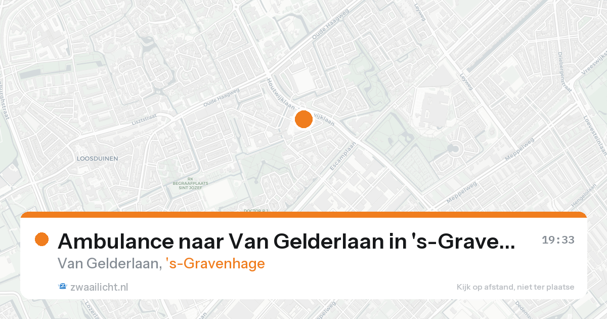Ambulance naar Van Gelderlaan in 's-Gravenhage — 18 aug 2026