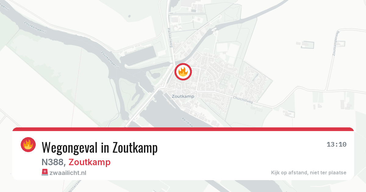 Wegongeval in Zoutkamp — 25 jul 2026