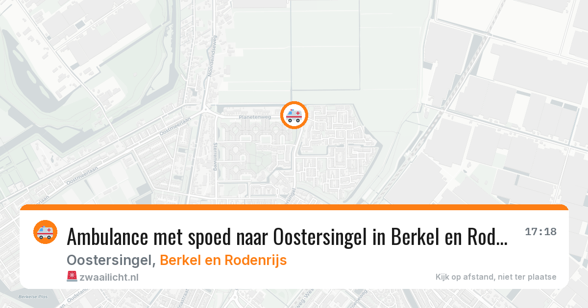 Ambulance met spoed naar Oostersingel in Berkel en Rodenrijs — 14 jul 2026
