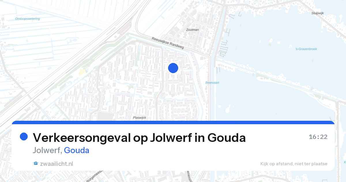 Verkeersongeval op Jolwerf in Gouda — 9 mei 2026