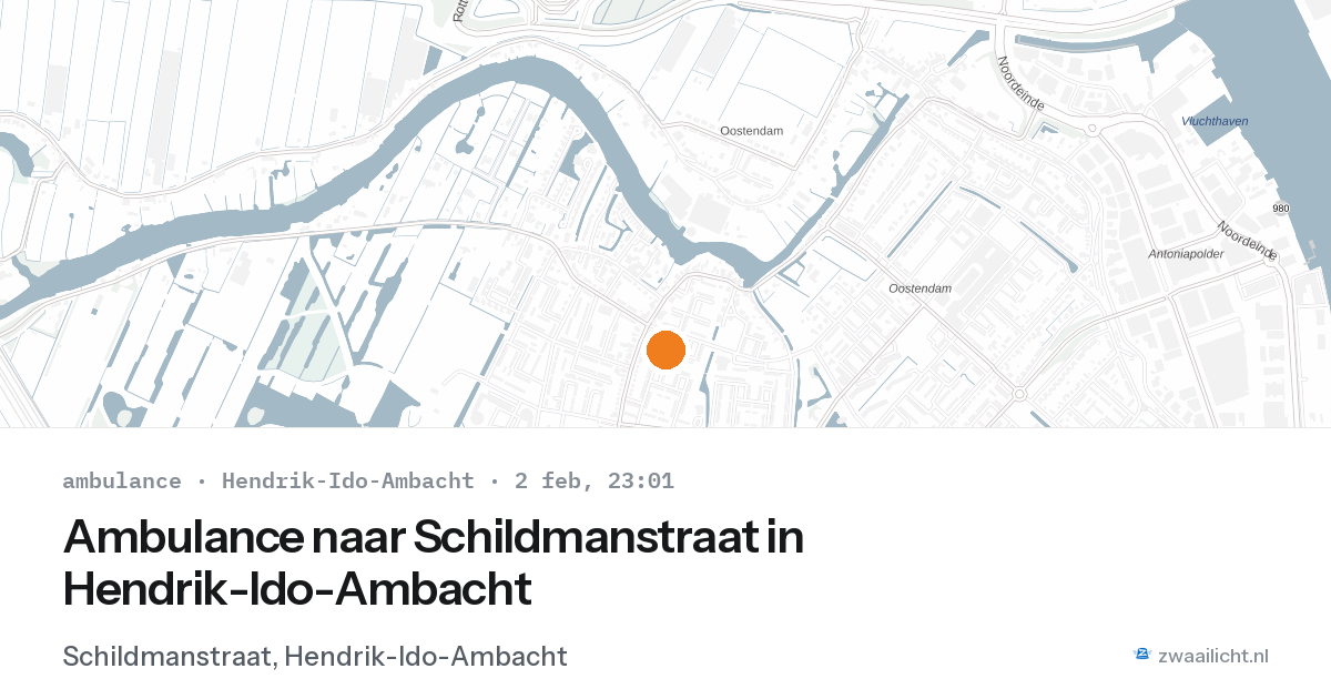 Ambulance naar Schildmanstraat in Hendrik-Ido-Ambacht — 2 feb 2026