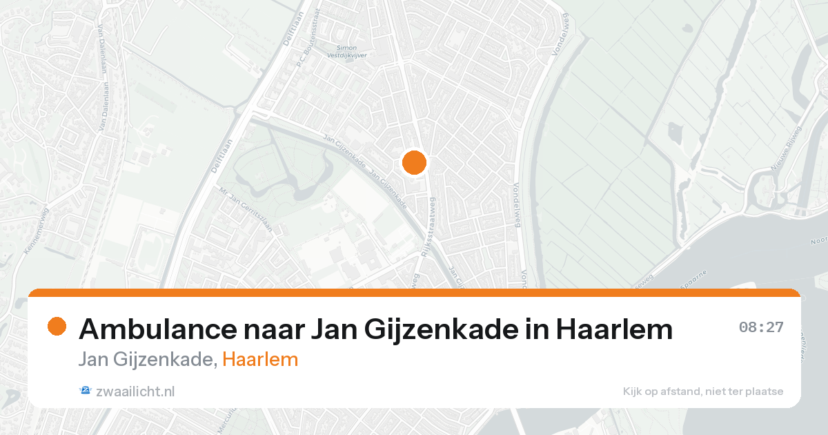 Ambulance naar Jan Gijzenkade in Haarlem — 18 aug 2026