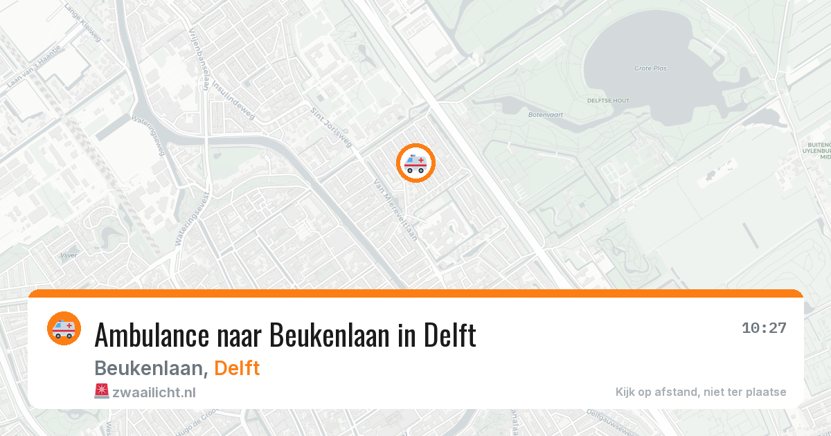 Ambulance naar Beukenlaan in Delft — 1 apr 2026