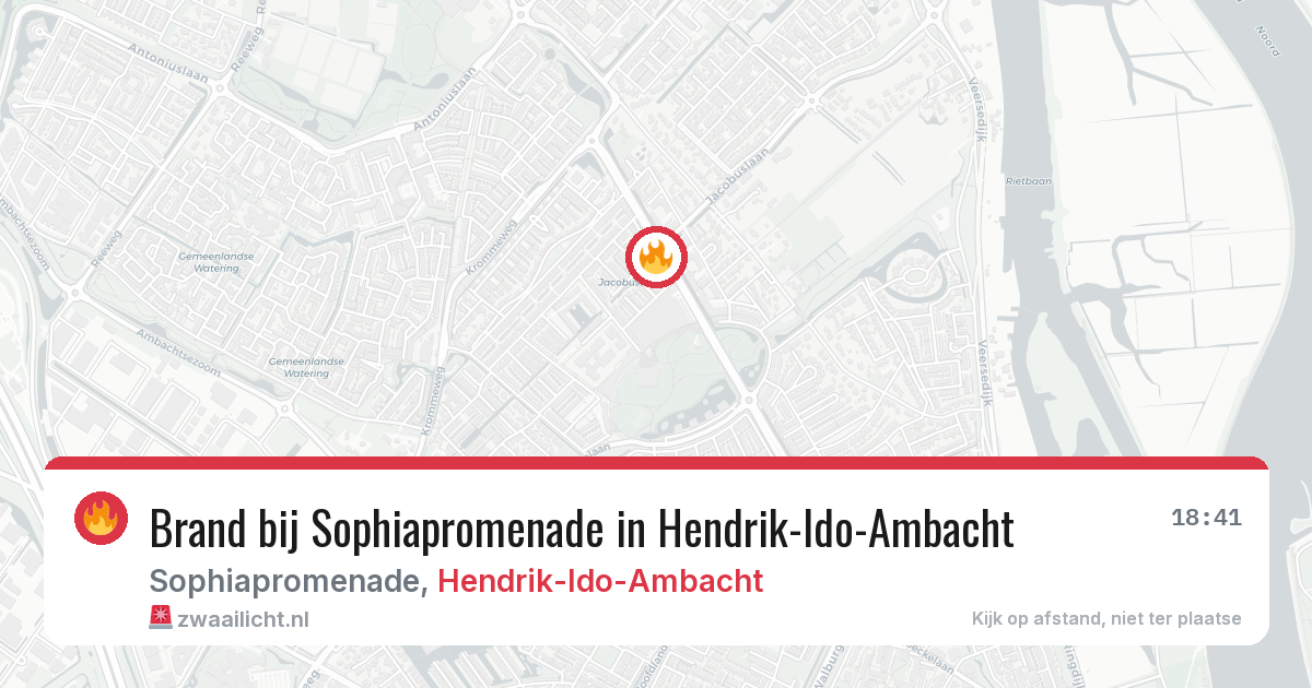 Brand bij Sophiapromenade in Hendrik-Ido-Ambacht — 25 jul 2026