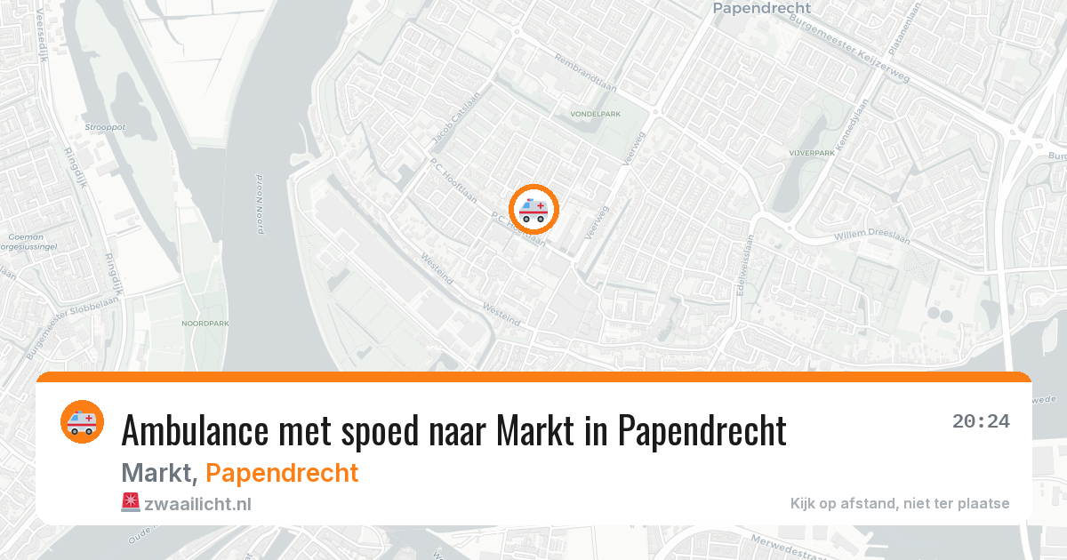 Ambulance met spoed naar Markt in Papendrecht — 12 feb 2026