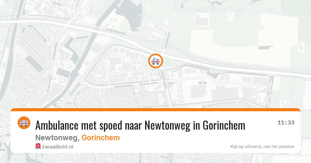 Ambulance met spoed naar Newtonweg in Gorinchem — 2 mrt 2026