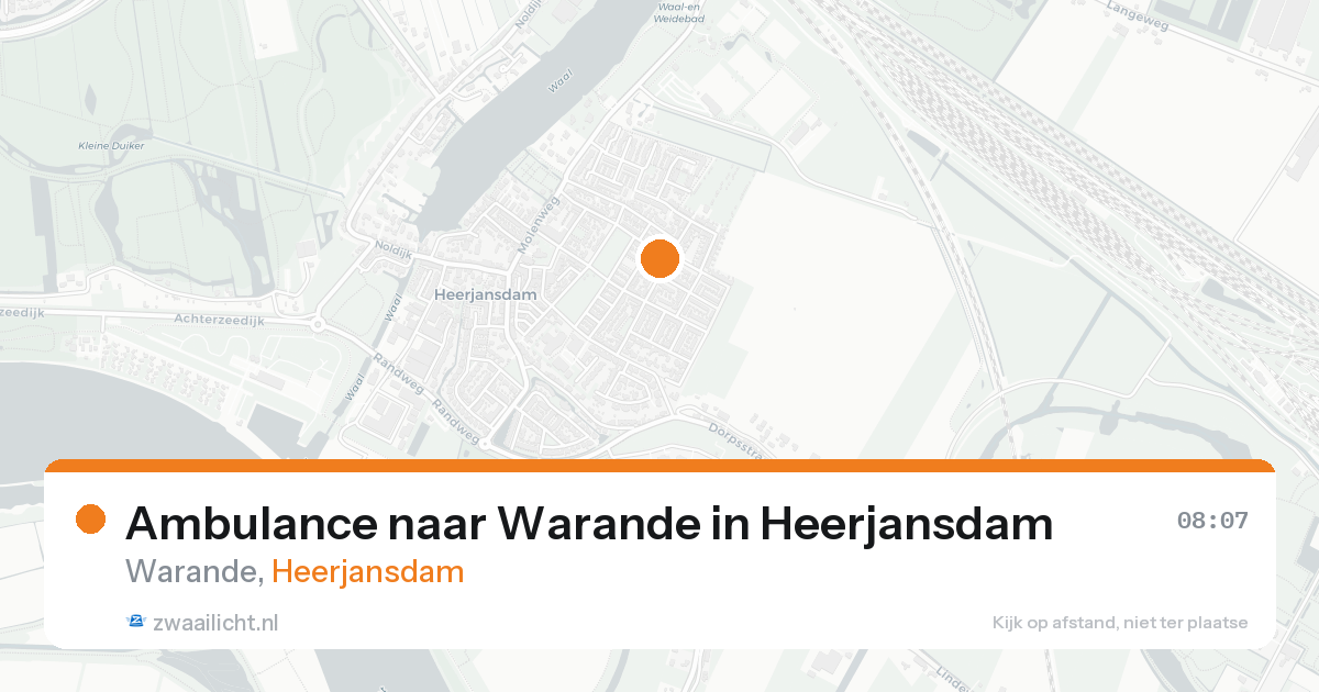 Ambulance naar Warande in Heerjansdam — 22 aug 2026