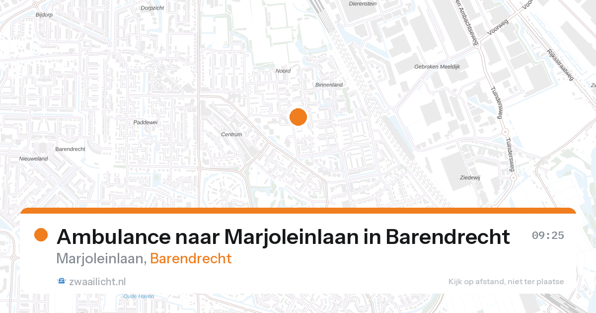 Ambulance naar Marjoleinlaan in Barendrecht — 20 jul 2026