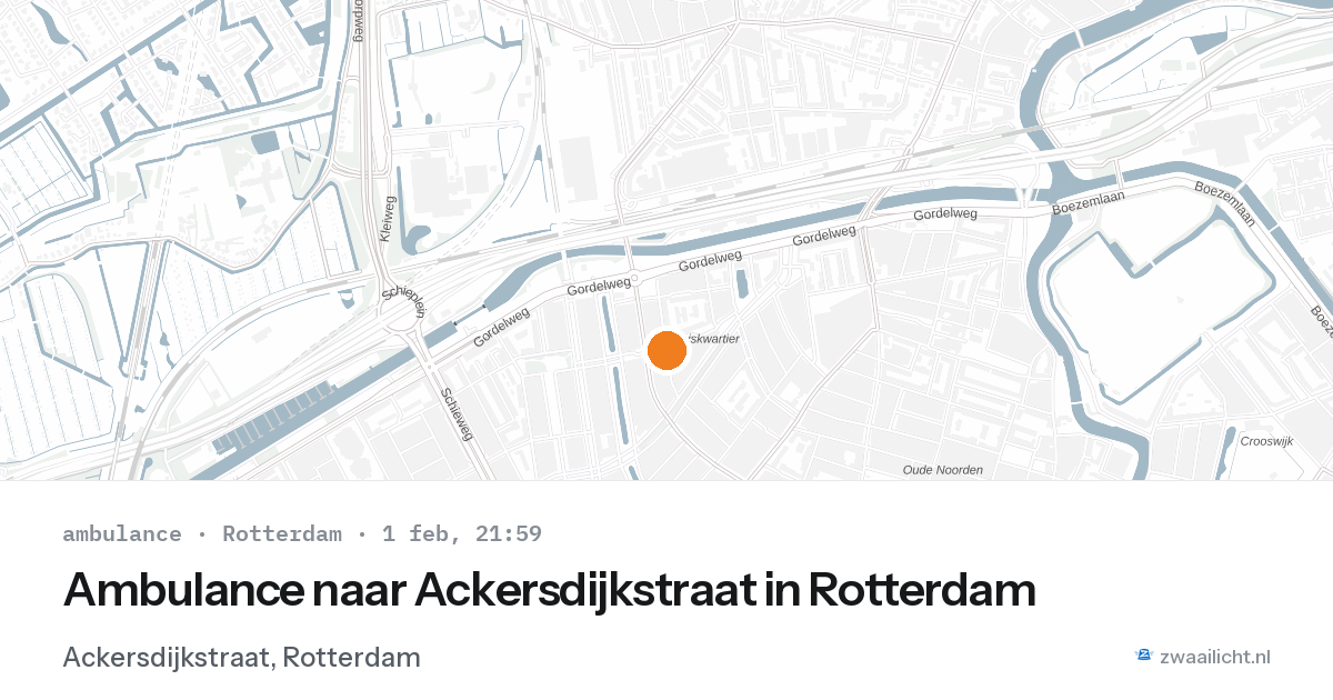 Ambulance naar Ackersdijkstraat in Rotterdam — 1 feb 2026