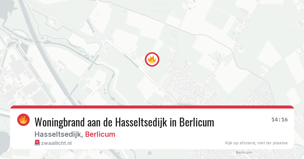 Woningbrand aan de Hasseltsedijk in Berlicum — 8 mrt 2026