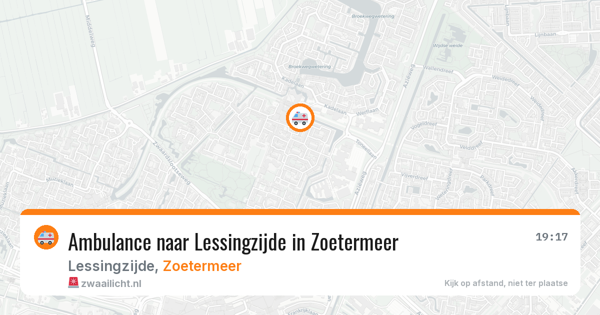 Ambulance naar Lessingzijde in Zoetermeer — 20 jul 2026