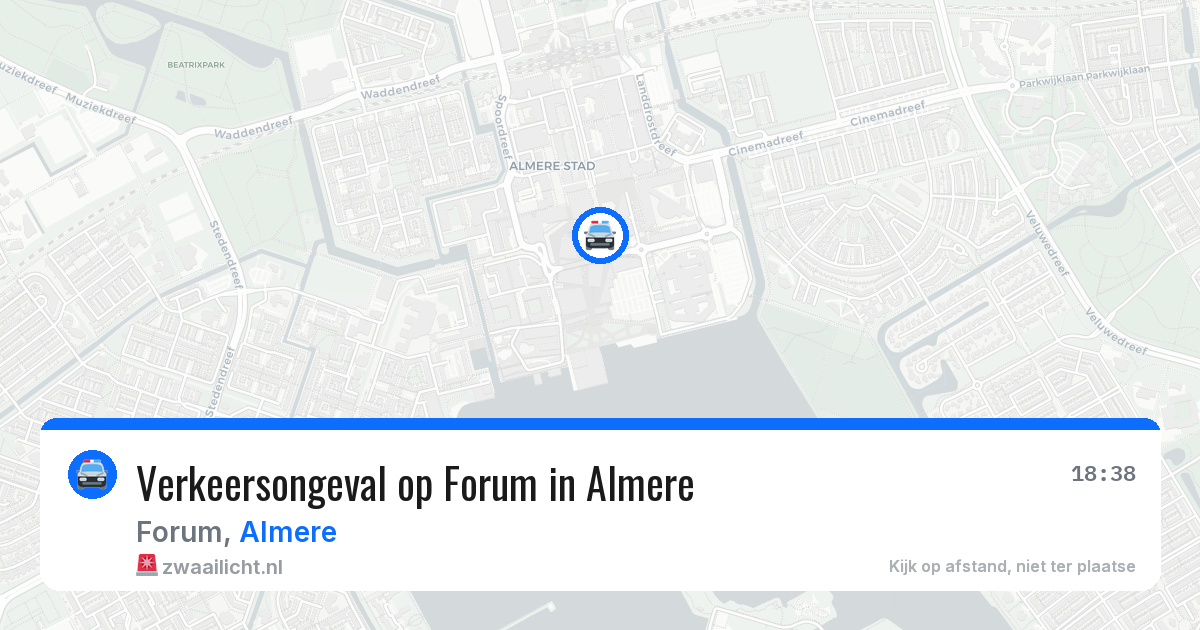 Verkeersongeval op Forum in Almere — 23 jun 2026