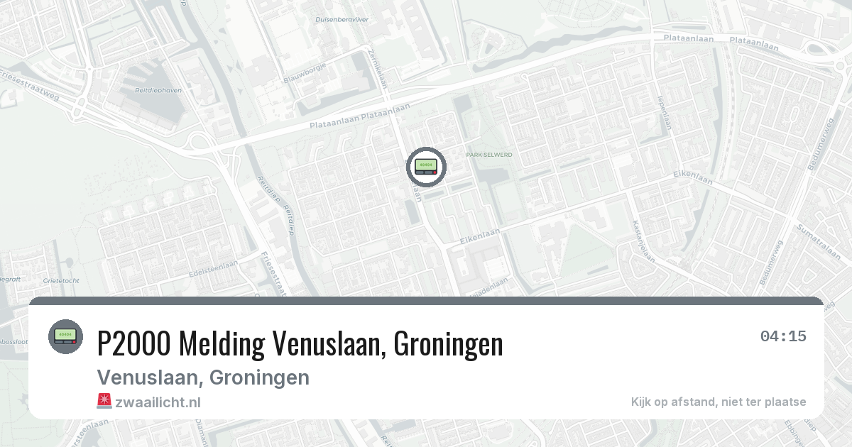 P2000 Melding Venuslaan, Groningen — 28 jun 2026