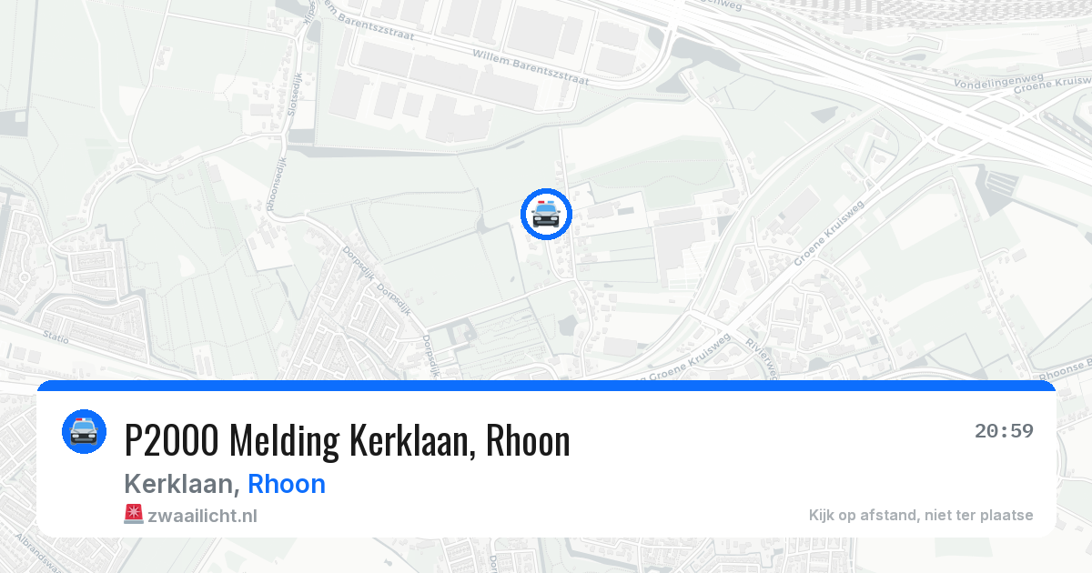P2000 Melding Kerklaan, Rhoon — 19 jun 2026