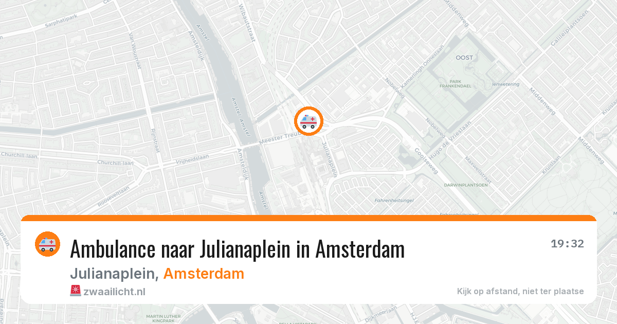 Ambulance naar Julianaplein in Amsterdam — 20 apr 2026