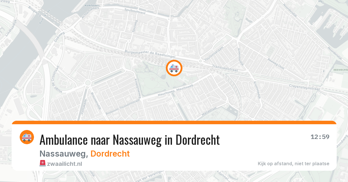 Ambulance naar Nassauweg in Dordrecht — 21 jun 2026