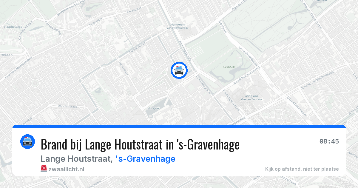 Brand bij Lange Houtstraat in 's-Gravenhage — 5 jun 2026